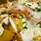 Курица со сливками и картофелем в стеклянной форме для запекания