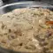 Курица жульен с плавленым сыром и сливками