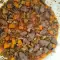 Куриные сердечки с грибами и луком