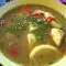 Куриный суп с желудочками и сердечками