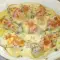 Куриные голени с плавленым сыром, беконом и грибами