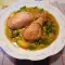 Рагу из куриных ножек с горохом