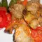 Куриные сердечки с печенью по-деревенски