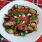 Жареные баклажаны с томатным соусом и чесноком