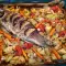 Форель с овощами в духовке