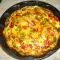 Киш с запеченными сладкими перцами и брынзой