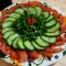 Слоеный салат с помидорами и огурцами