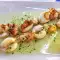 Шашлычки из беби каракатиц и креветок