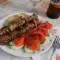 Свиной шашлык с овощами