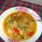 Блюдо с мясным фаршем и овощами