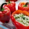 Постный фаршированный перец с рисом