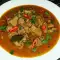 Кусочки свинины под винным соусом