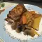 Свиные ребра с шампиньонами в духовке