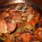 Тушеная свинина с морковью и грибами