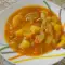 Свинина с картошкой, зеленым горошком и морковью