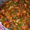 Свинина с грибами и луком-пореем в духовке