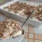 Торт из печенья с миндалем и сметаной
