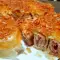 Закрученная баница с ветчиной и сыром