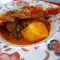 Крольчатина с горошком и картошкой