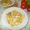 Запеканка с картошкой, грибами, ветчиной и сыром