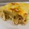Запеканка с картофелем, куриным мясом и сметаной