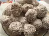 Конфеты из печенья с шоколадом, грецкими орехами и кокосом
