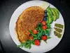 Богатый омлет с овсянкой и шпинатом