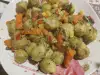 Гарнир из тушеной брюссельской капусты