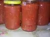 Перец с томатным соусом и чесноком в банках