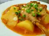 Утиное рагу с картофелем и свежим чесноком