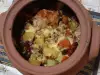 Горшочки с куриной грудкой и картофелем