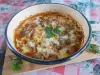Свиные кусочки с грибами и сыром