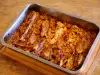 Квашеная капуста с домашней курицей в духовке
