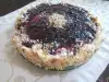 Кремпита с домашним кремом и вареньем из черники