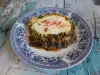 Щавель с рисом и яйцами в духовке