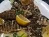 Маринованный луфарь на гриле