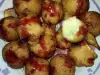 Пончики с молоком и ежевичным топпингом