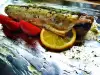 Печеная скумбрия в фольге с лимоном и чесноком