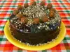 Веганский морковный торт с глазурью и грецкими орехами