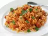 Помидоры с рисом и курицей в духовке