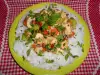 Рисовые спагетти с курицей и овощами