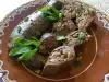 Телячья селезенка фаршированная мясным фаршем