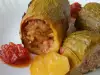 Кабачки, фаршированные мясным фаршем и помидорами