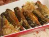 Жареная скумбрия с репчатым луком