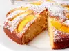 Пирог с компотом из персиков