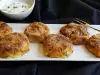 Запеченные картофельные котлетки с овощами