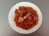 Курица с помидорами и луком в духовке