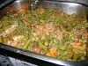Свиное рагу с стручковой фасолью в духовке