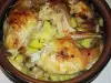Легкая запеканка с целым кроликом и пивом