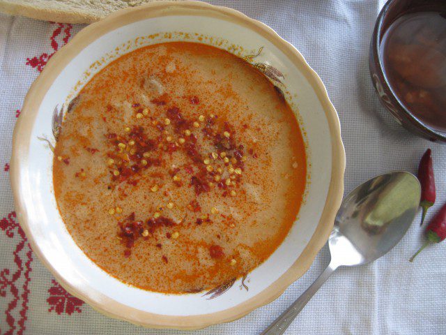 Фальшивая шкембе чорба - болгарский суп из рубца